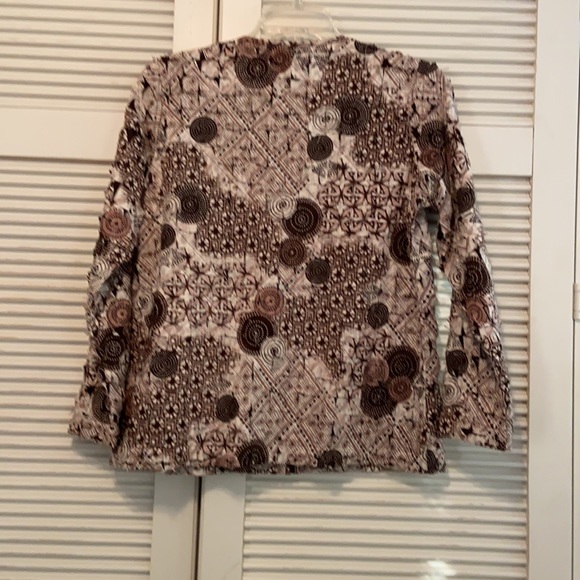 LAURA ASHLEY Zip Front Top - Picture 2 of 9